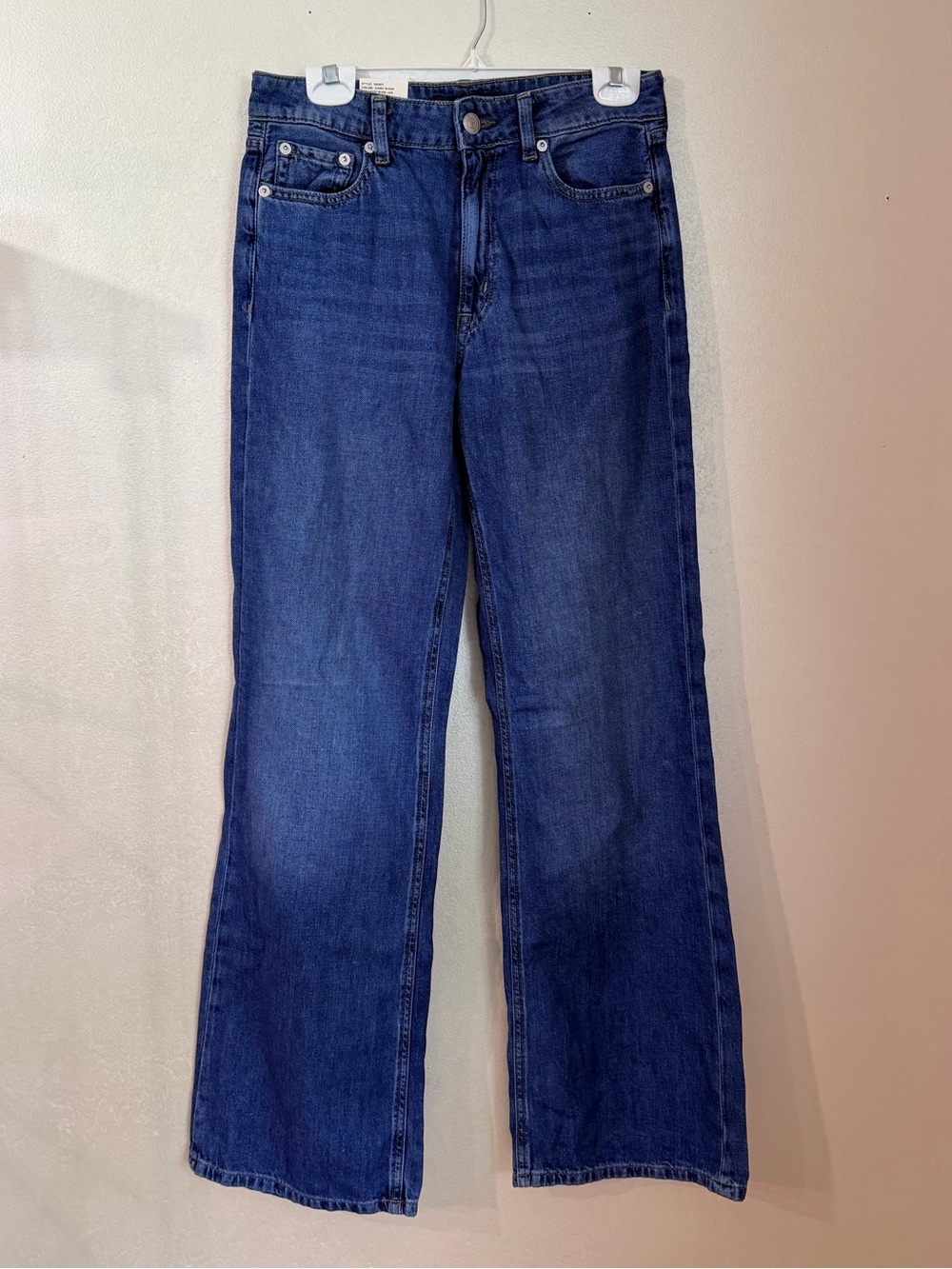 High Rise Wide Leg Blue Jeans